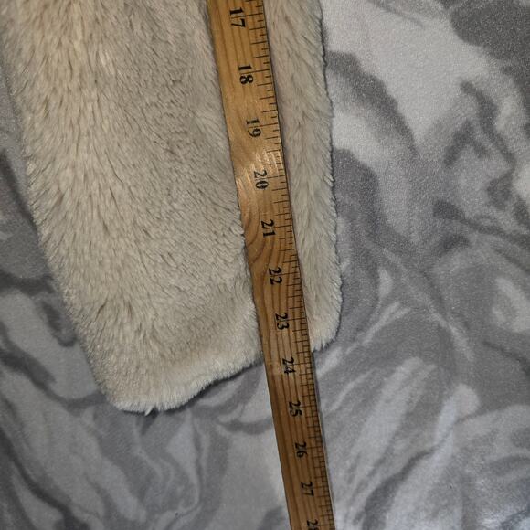 Green Tea Women's Fur Zip Up Jacket Tan Size L - Picture 6 of 10